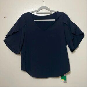 Halara Breezeful™ V Neck Ruffle Short Sleeve Quick Dry Work Blouse